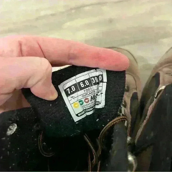 Hi-Tec Men's Size 7 M Brown Suede Nova Lite II Mid Hiking Work Outdoor Boots - Picture 6 of 7